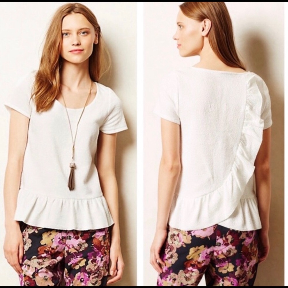 Anthropologie short sleeve top, Size small